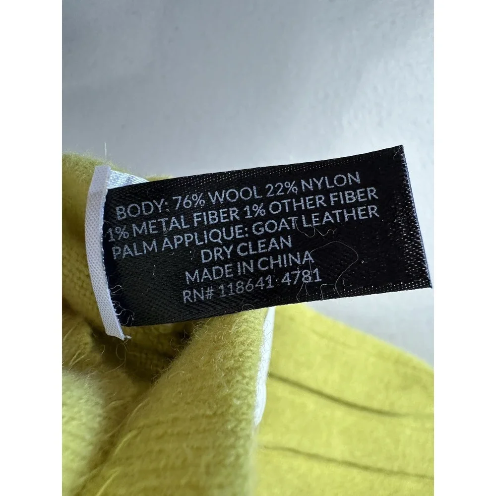 Lane Bryant Touch Gloves Size L Wool blend Chartreuse Lightweight